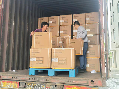 發(fā)貨抓速度！金環(huán)電器高效完成松下滾筒干衣機(jī)發(fā)貨與打包服務(wù)